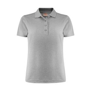 Printer RED Womens/Ladies Smash Polo Shirt / Grey Melange